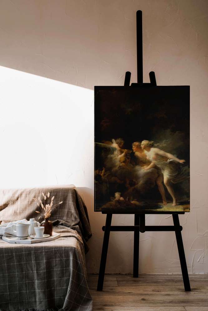 Reprodukcija „Meilės fontanas“, Jean Honoré Fragonard (1785)