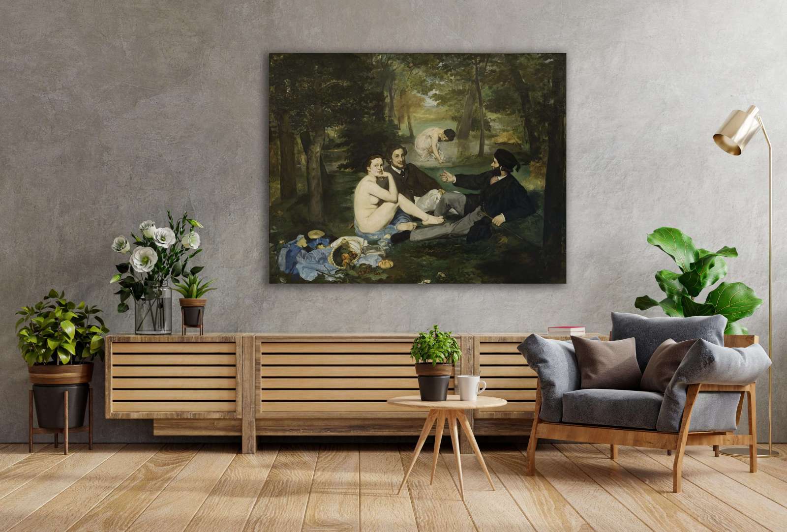 Reprodukcija „Pietūs ant žolės“, Édouard Manet (1863)