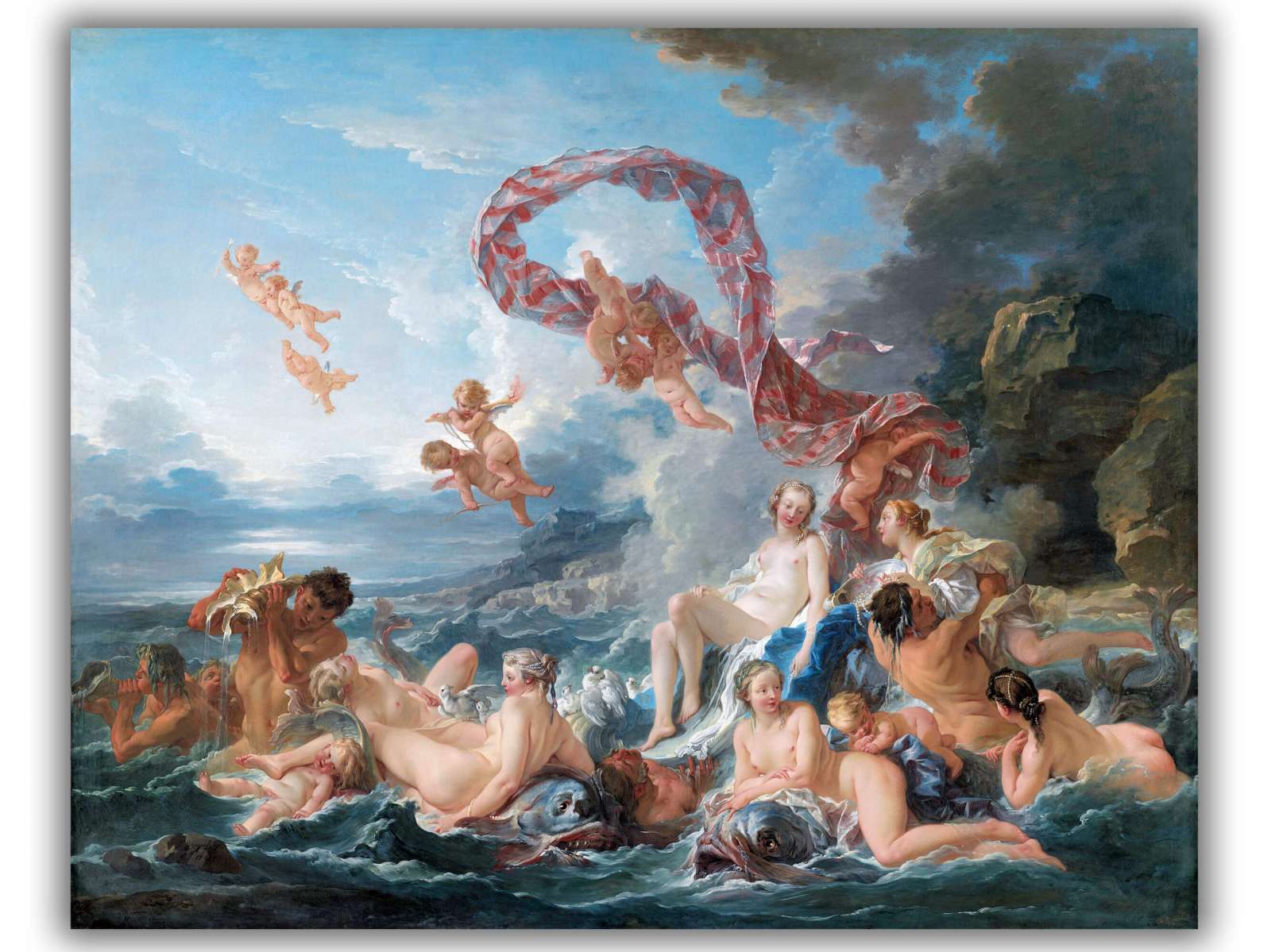 Reprodukcija „Veneros triumfas“, Francois Boucher (1740)