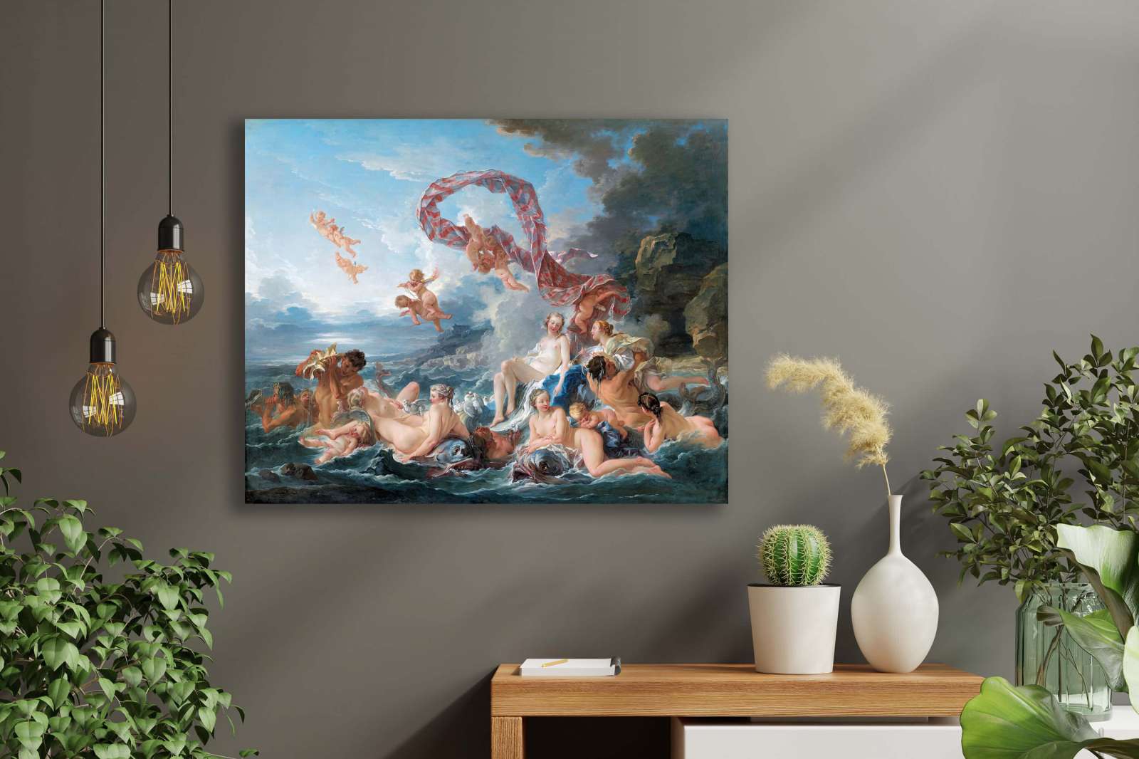 Reprodukcija „Veneros triumfas“, Francois Boucher (1740)