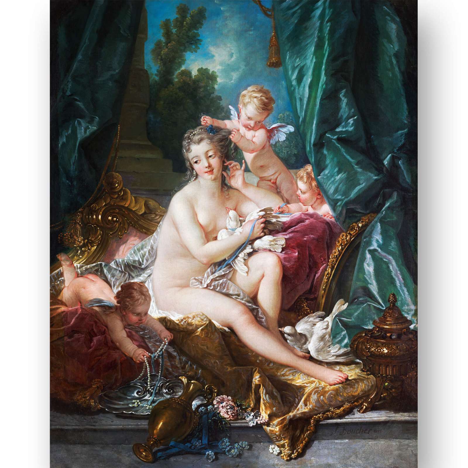 Reprodukcija „Veneros tualetas“, Francois Boucher (1751)