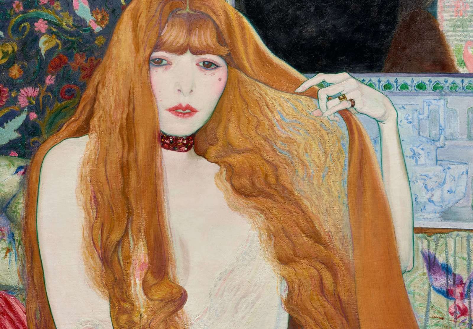 Reprodukcija „Besišukuojanti moteris“, Louis Anquetin (1889)