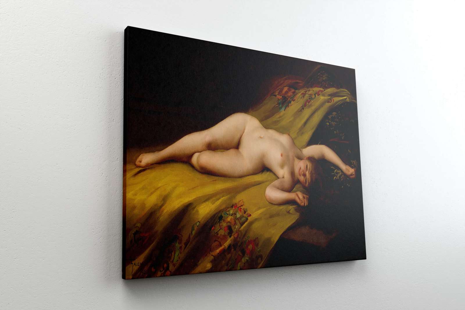 Reprodukcija „Gulinti nuoga moteris“, Luis Ricardo Falero