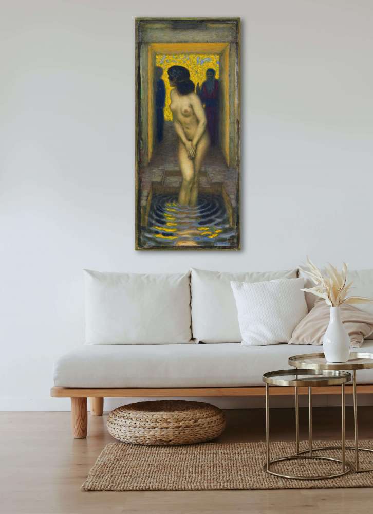 Reprodukcija „Besimaudanti Zuzana“, Franz von Stuck (1913)