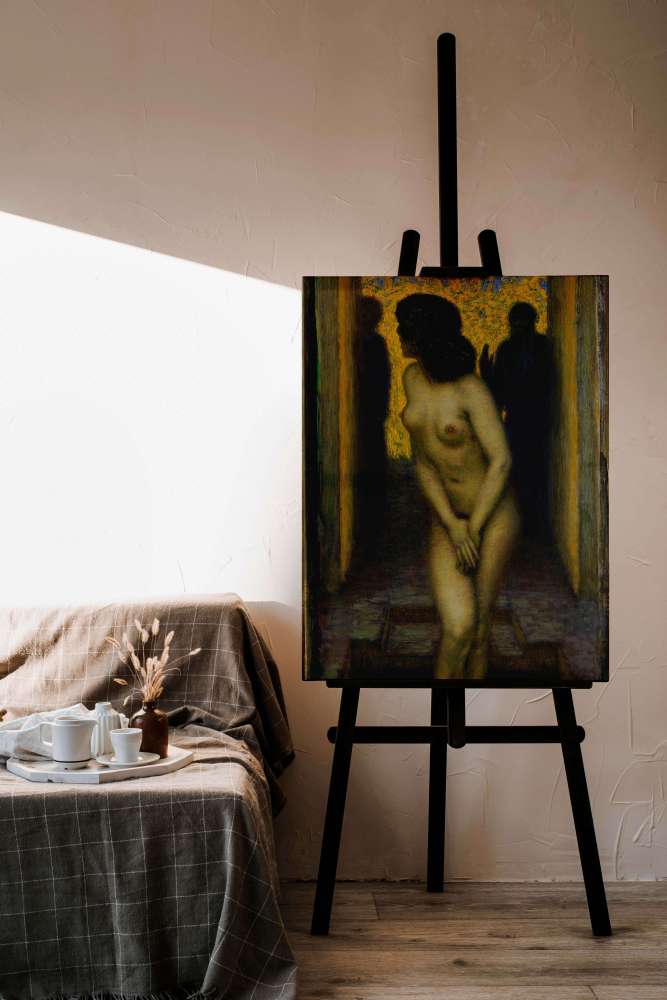 Reprodukcija „Besimaudanti Zuzana“, Franz von Stuck (1913)