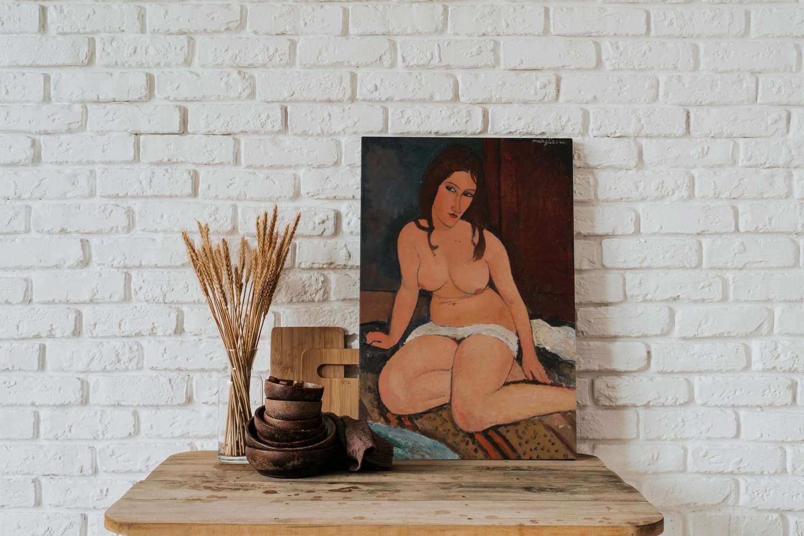 Reprodukcija „Sėdinti nuoga moteris“, Amedeo Modigliani (1917)