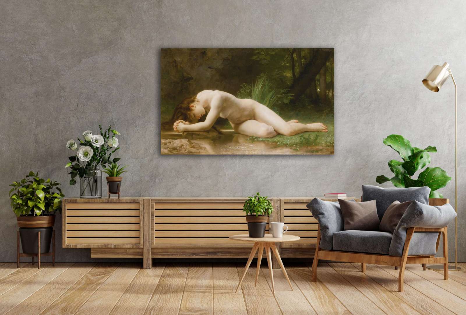 Reprodukcija „Biblis“, William Adolphe Bouguereau (1884)