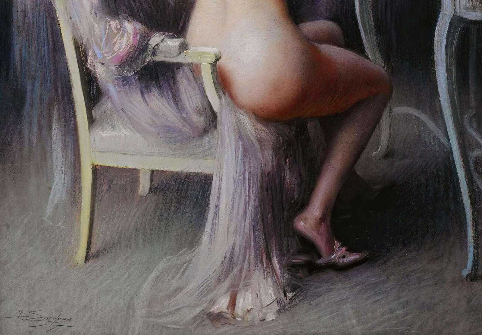 Reprodukcija „Nuoga prancūzė“, Delphin Enjolras