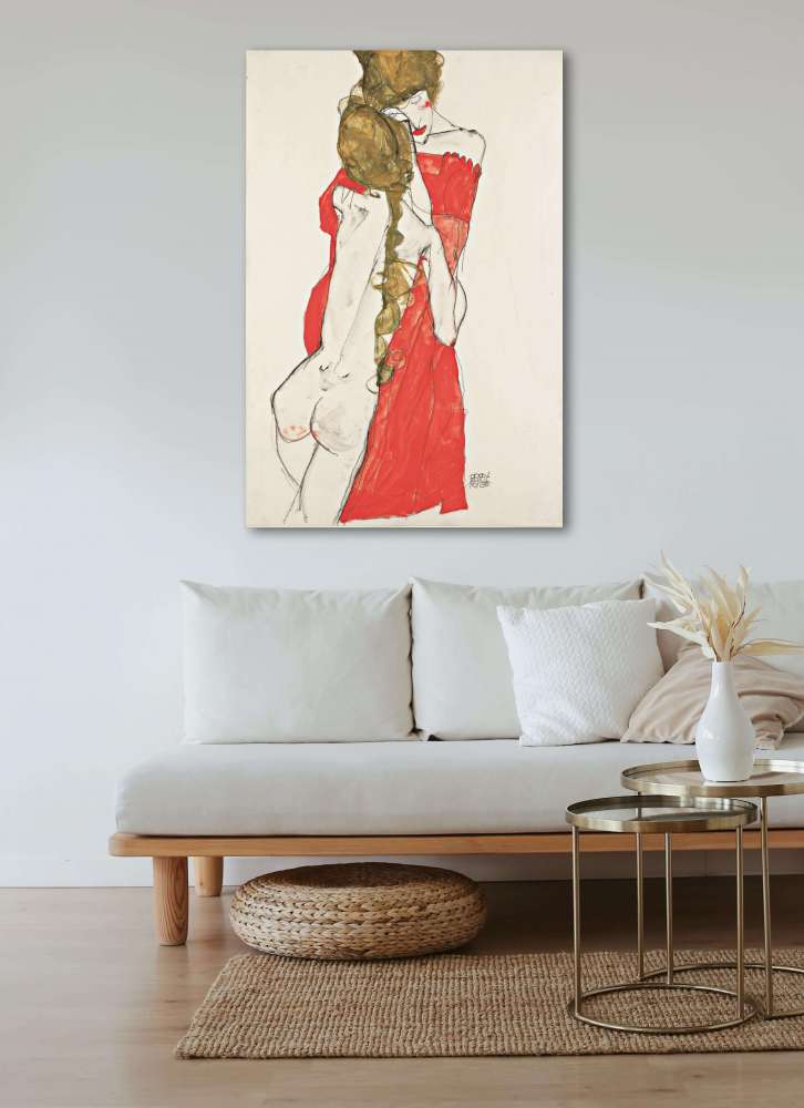 Reprodukcija „Mama ir dukra“, Egon Schiele (1913)