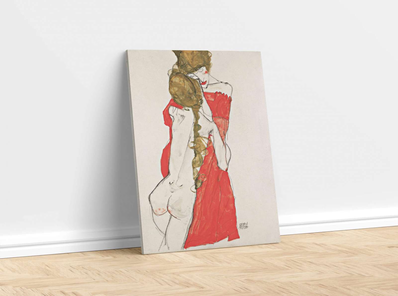Reprodukcija „Mama ir dukra“, Egon Schiele (1913)