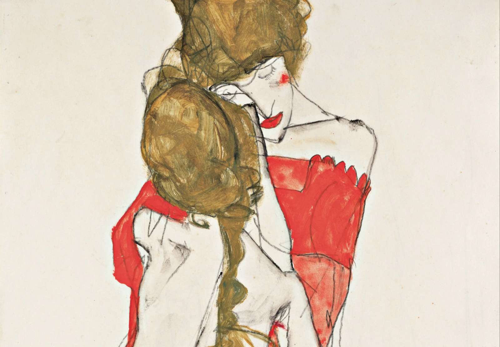 Reprodukcija „Mama ir dukra“, Egon Schiele (1913)