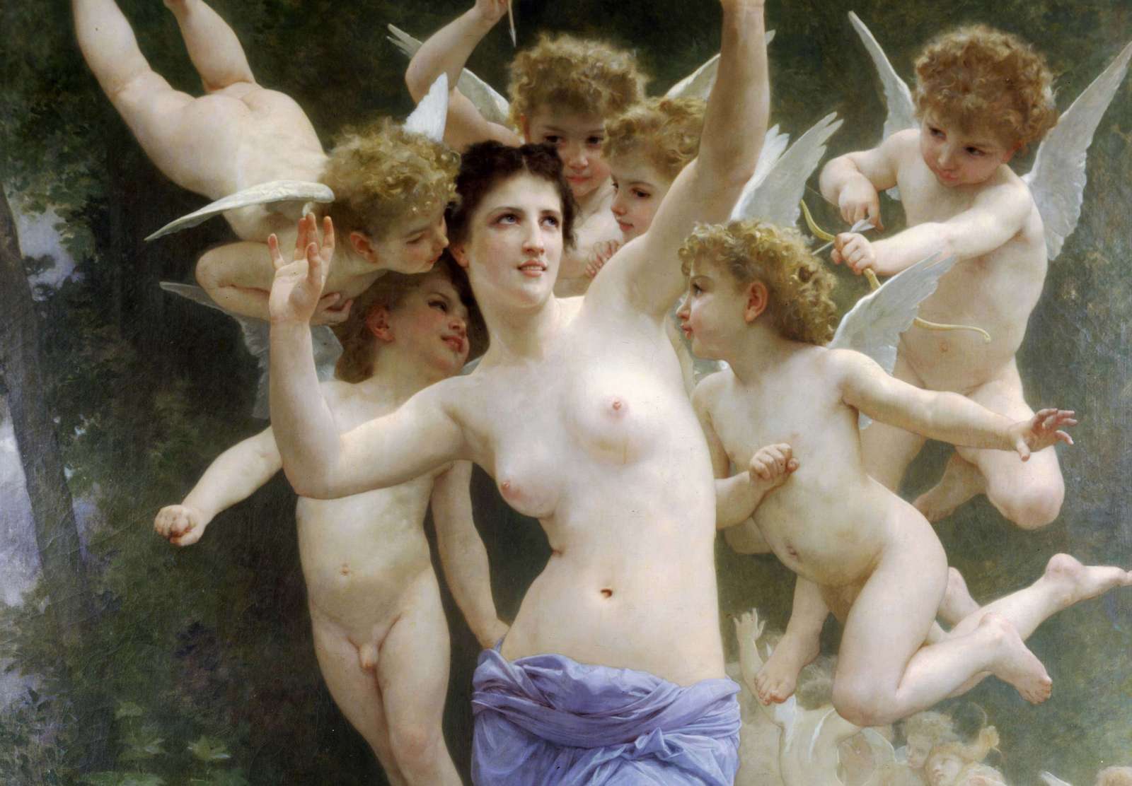 Reprodukcija „Invazija“, William Bouguereau (1892)