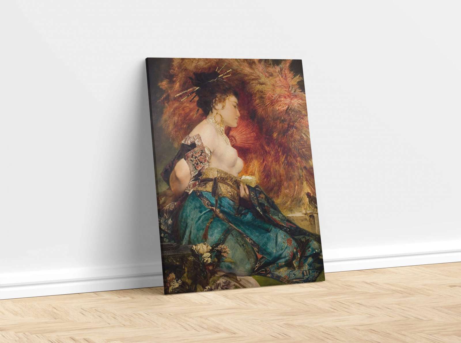 Reprodukcija „Japonė“, Hans Makart (1870)