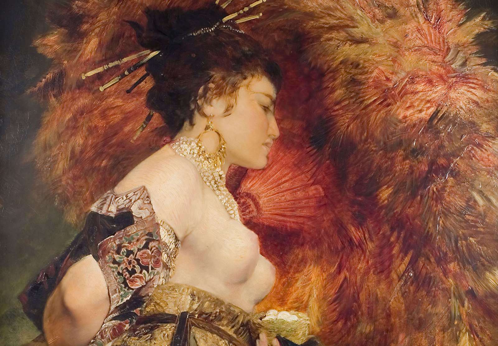 Reprodukcija „Japonė“, Hans Makart (1870)