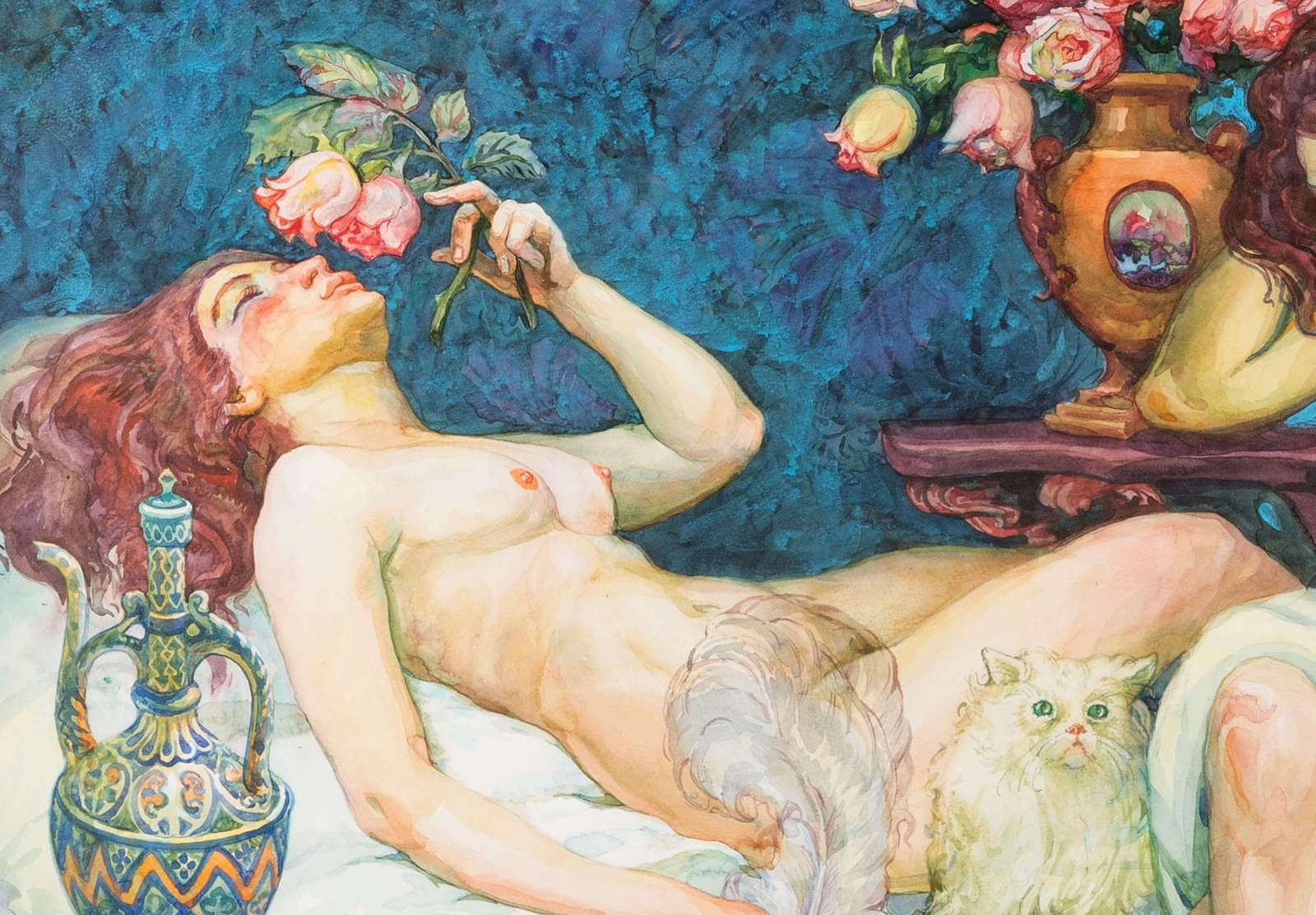 Reprodukcija „Buduaro scena“, Eduard Adrian Dussek