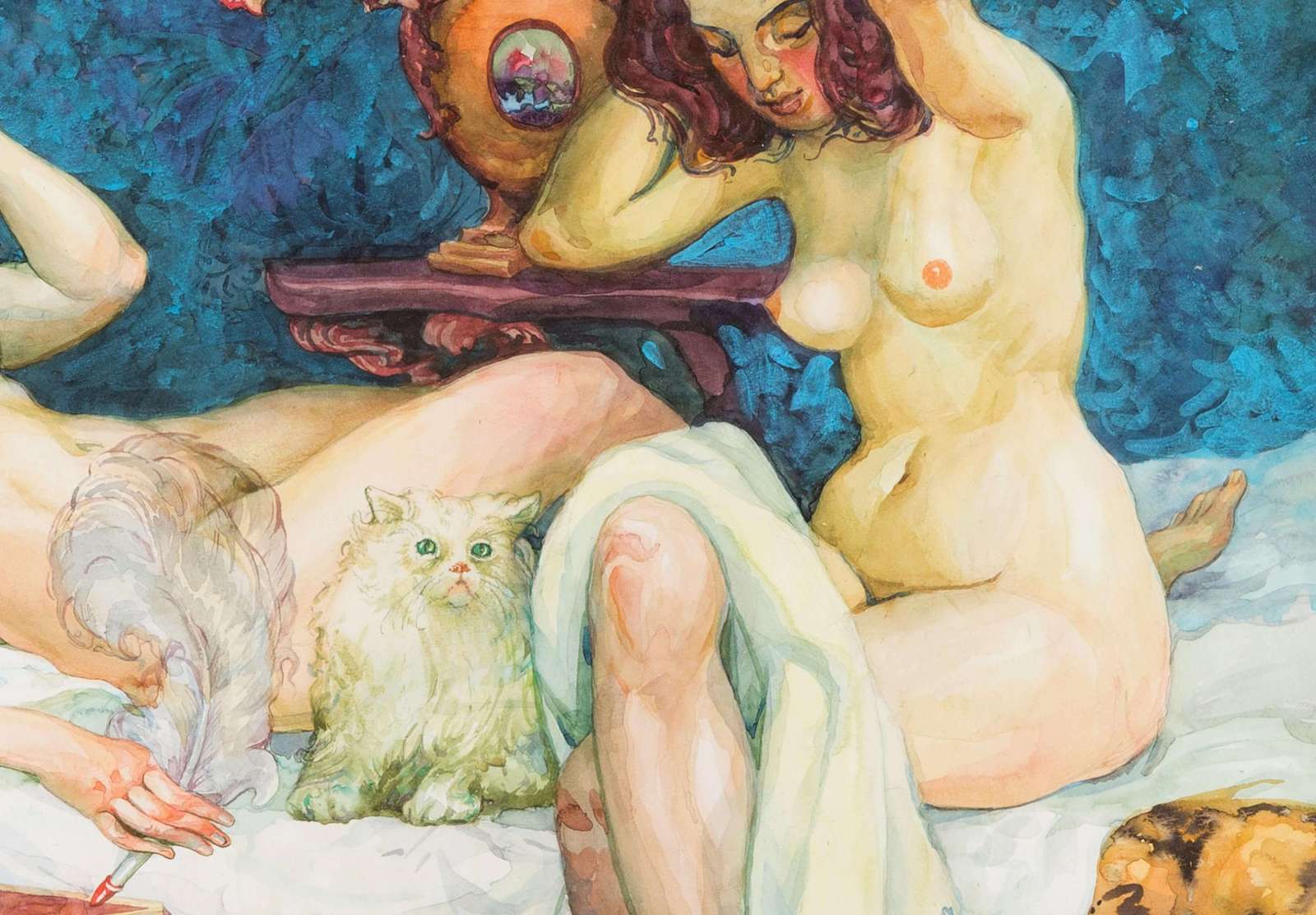 Reprodukcija „Buduaro scena“, Eduard Adrian Dussek