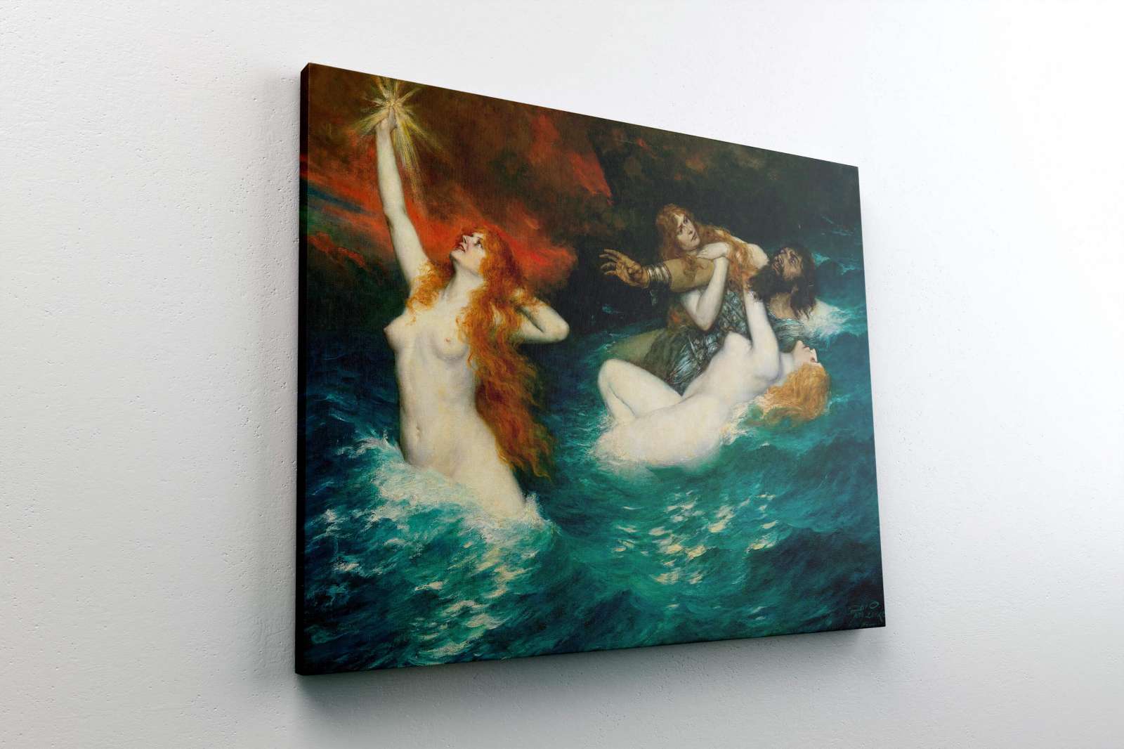 Reprodukcija „Reino mergelės“, Ferdinand Leeke (1913)