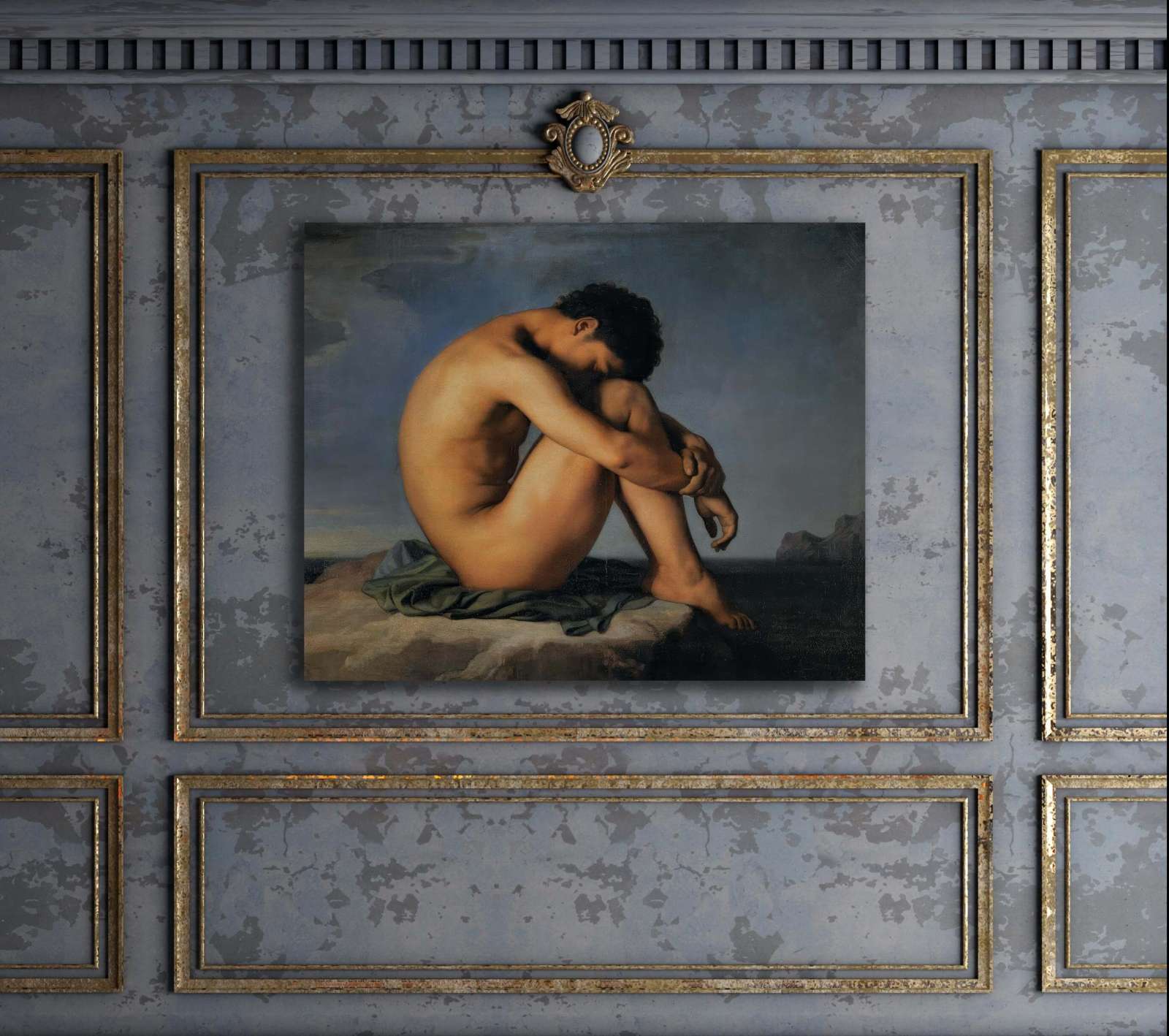 Reprodukcija „Jaunuolis prie jūros“, Hippolyte Flandrin