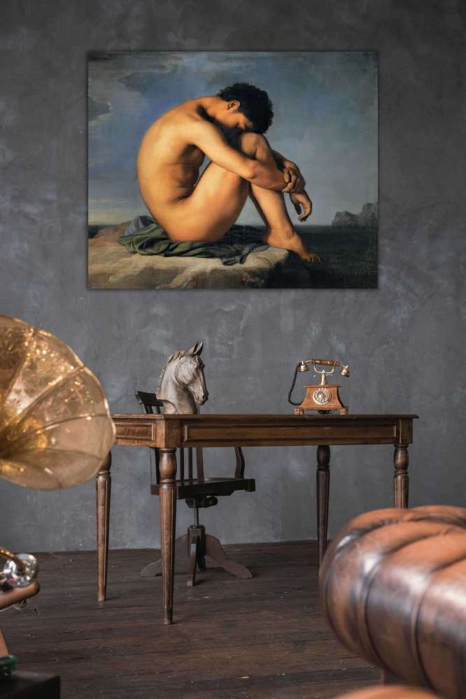 Reprodukcija „Jaunuolis prie jūros“, Hippolyte Flandrin