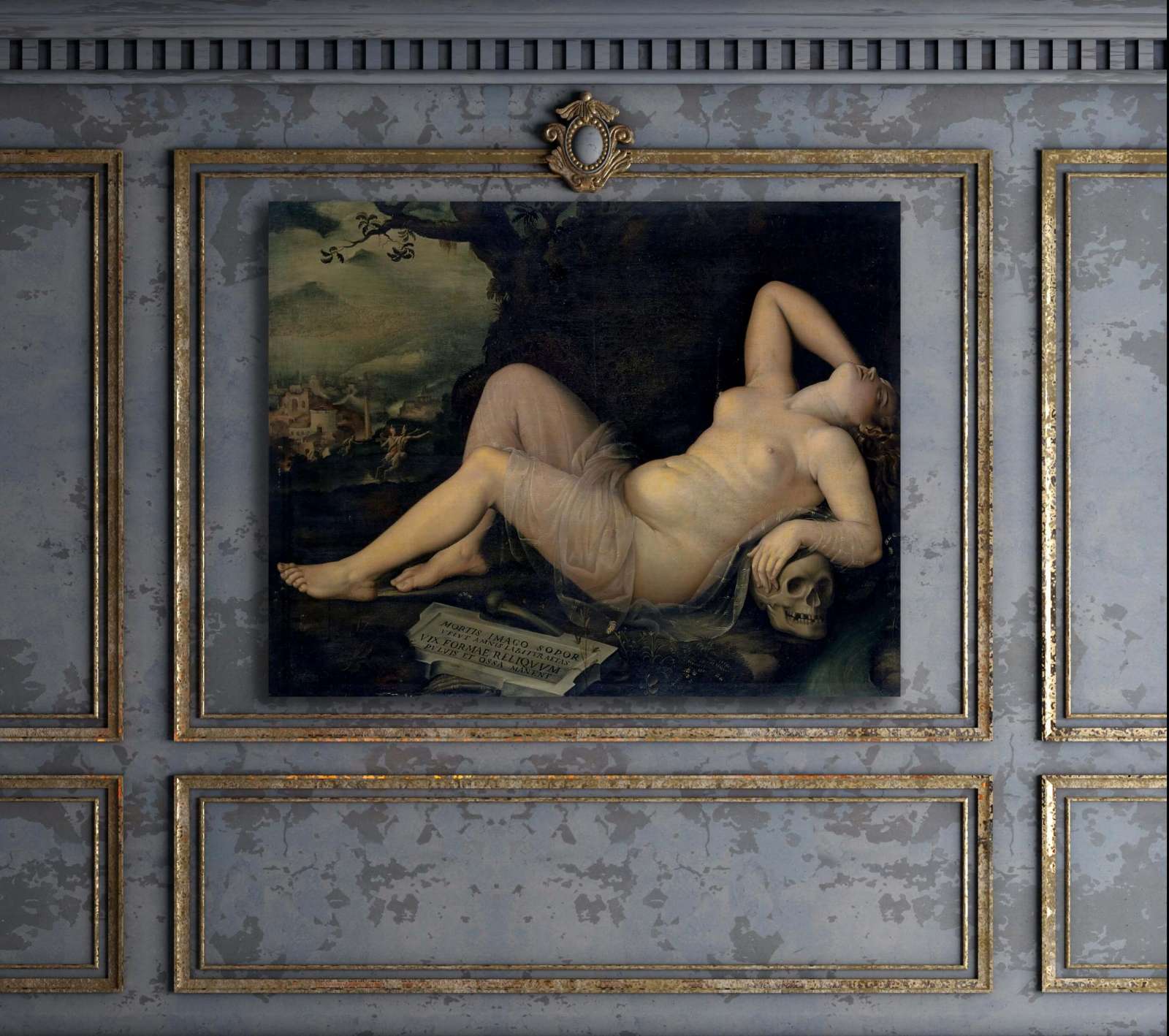 Reprodukcija „Miegas – mirties vaizdas“, Annibale Carracci