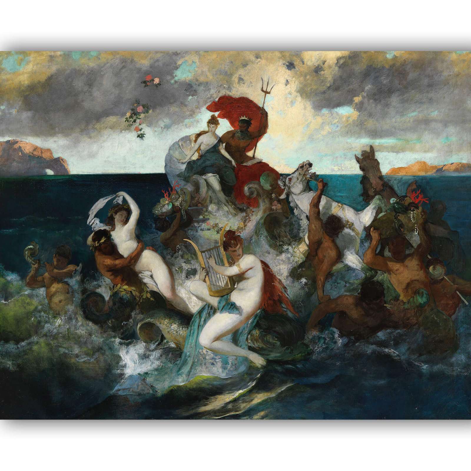 Reprodukcija „Neptūno ir Amfitritės vestuvių procesija“, Otto Seitz (1874)