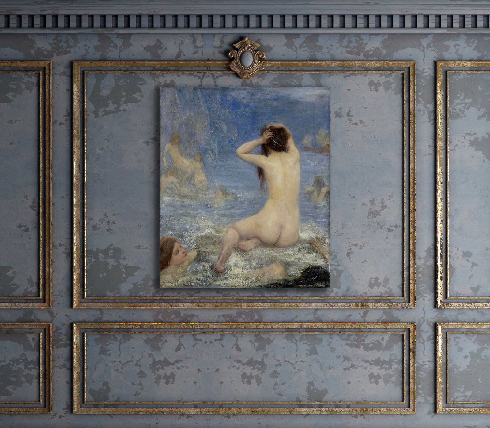 Reprodukcija „Sirenos“, John Macallan Swan (1910)