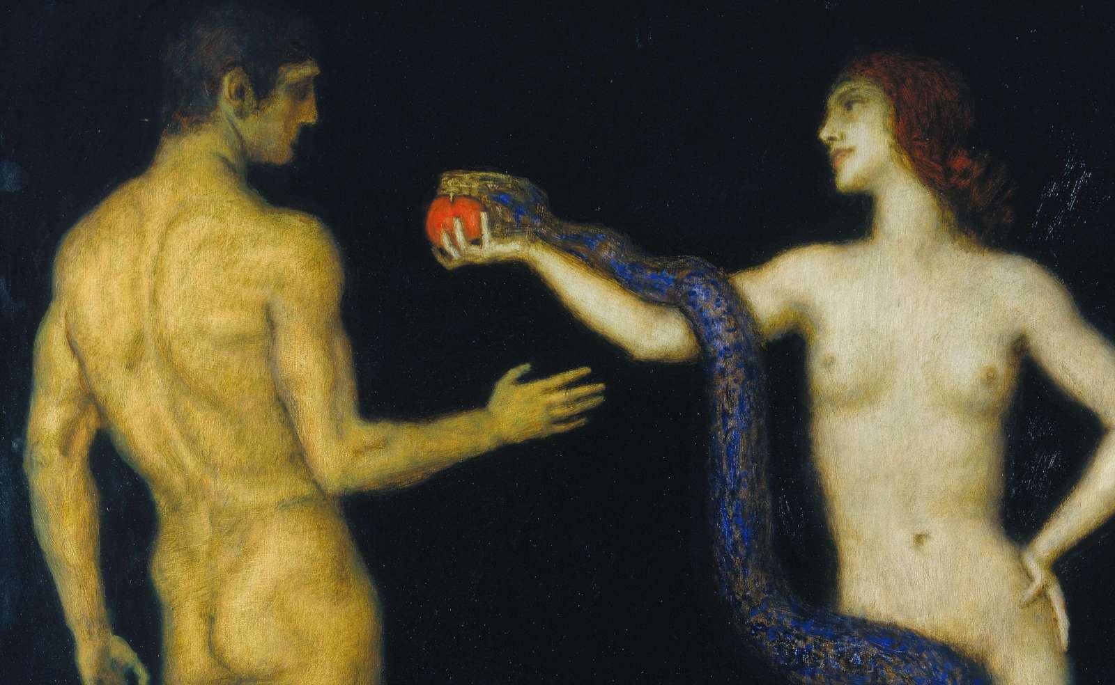 Reprodukcija „Adomas ir Ieva“, Franz von Stuck (1920)