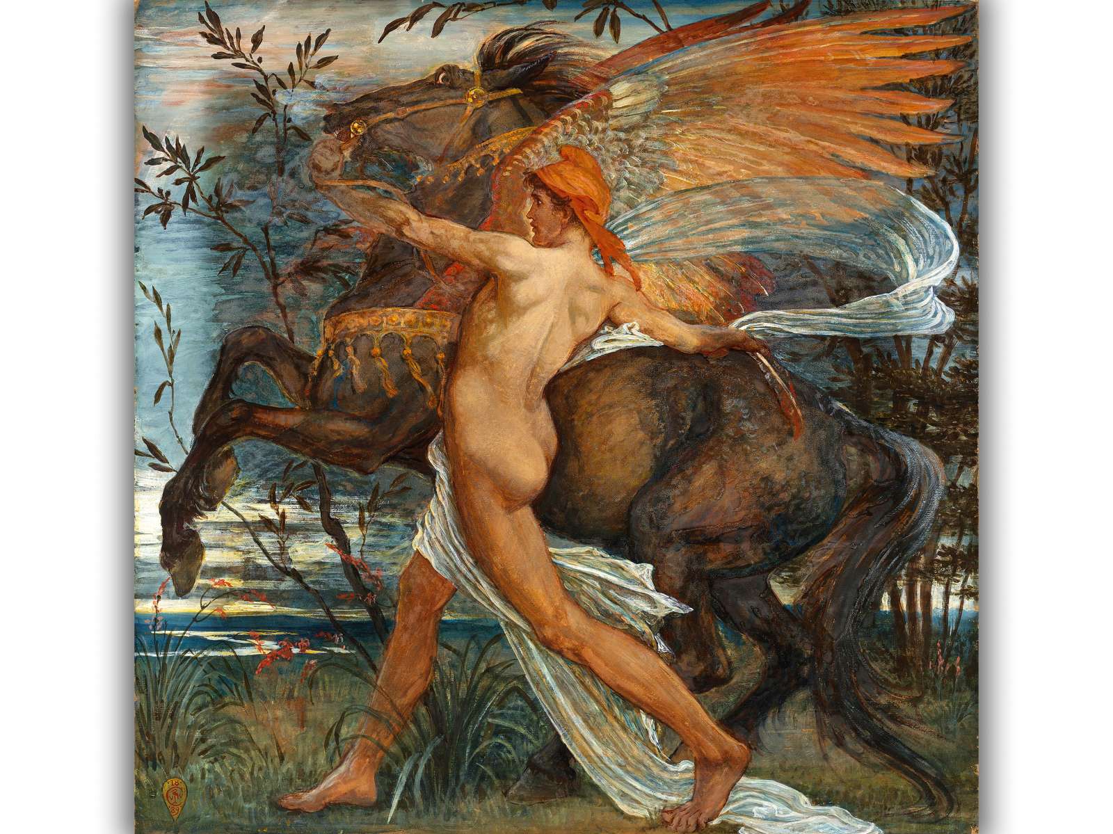 Reprodukcija „Pegasas“, Walter Crane (1889)