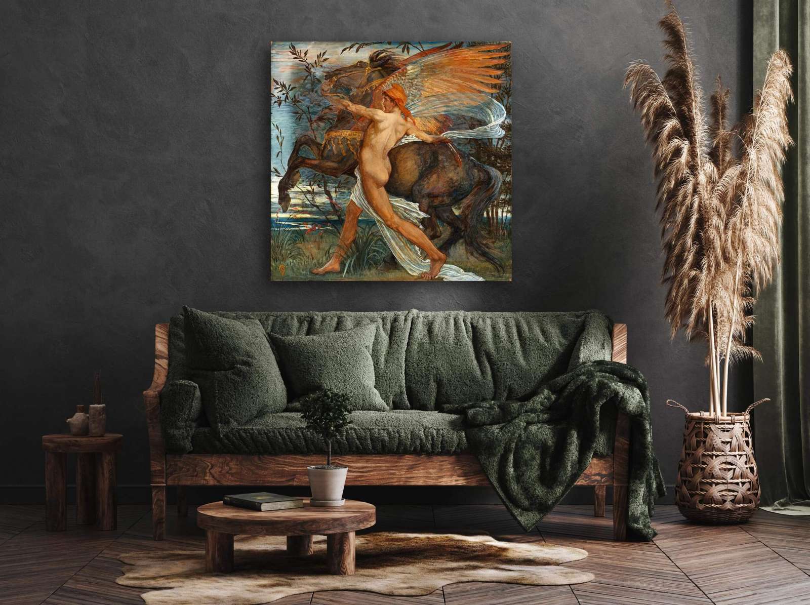 Reprodukcija „Pegasas“, Walter Crane (1889)