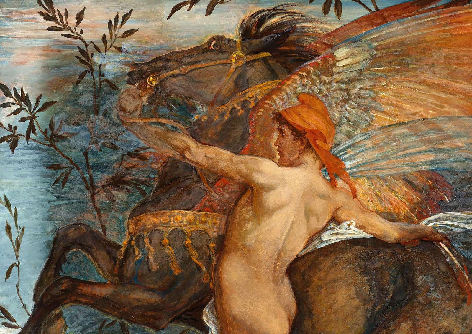 Reprodukcija „Pegasas“, Walter Crane (1889)