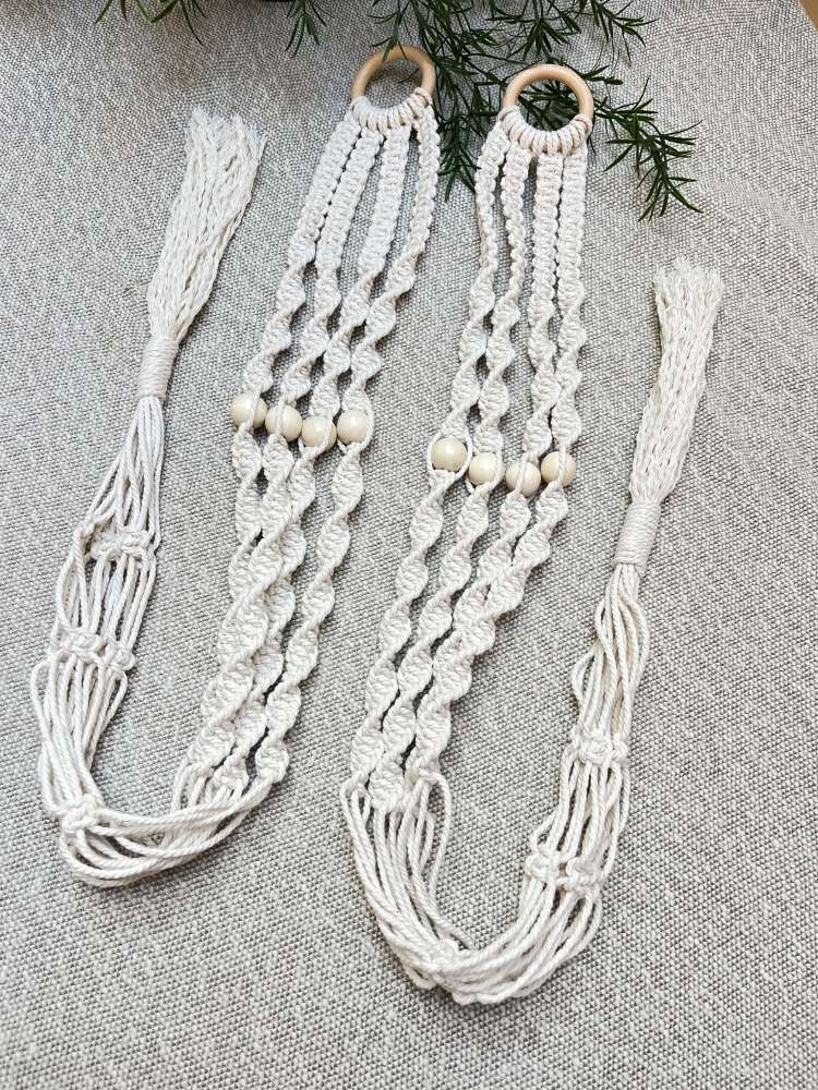 Macrame gėlių laikiklis