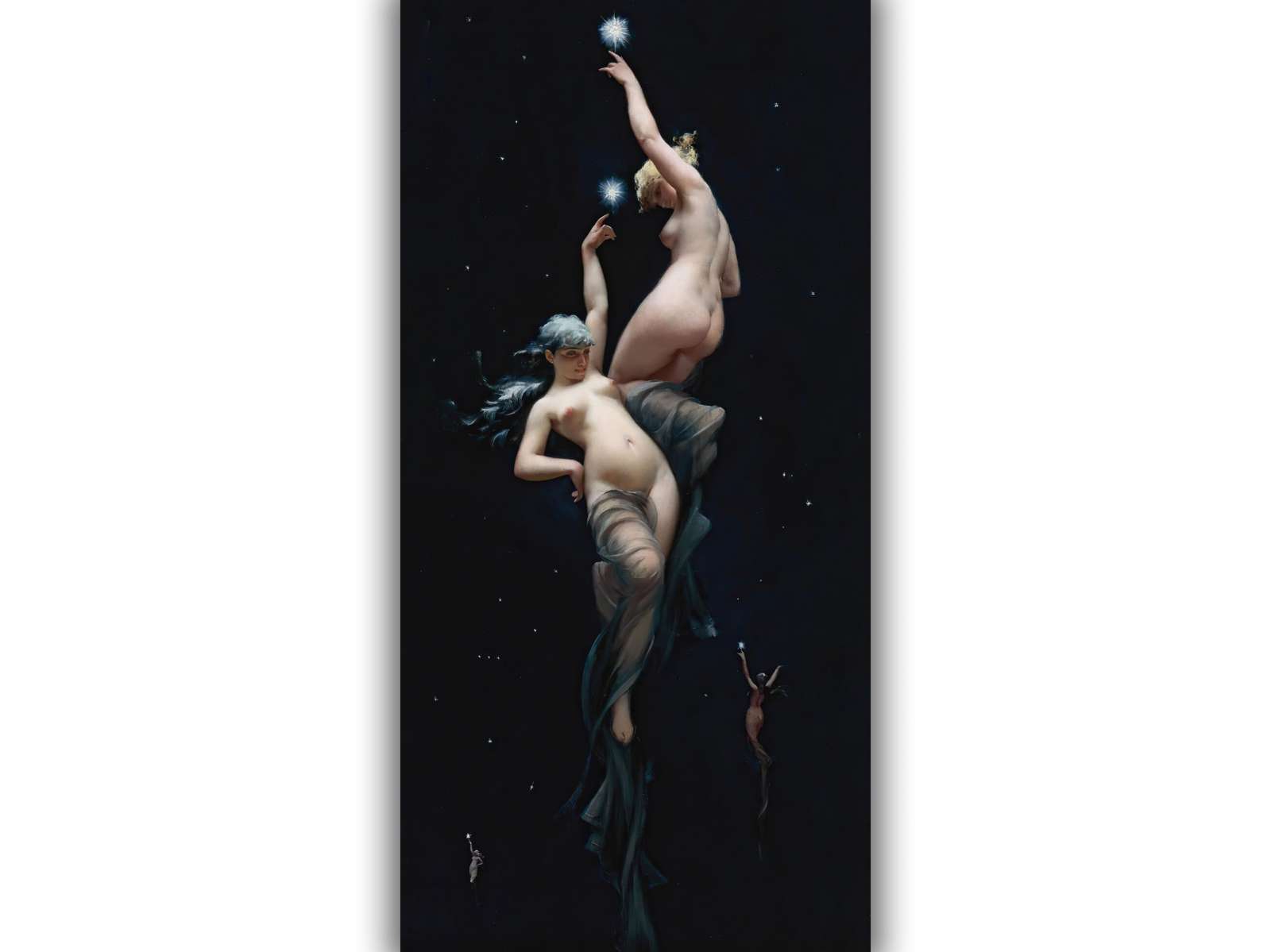 Reprodukcija „Gražuolės mėnulio šviesoje“, Luis Ricardo Falero