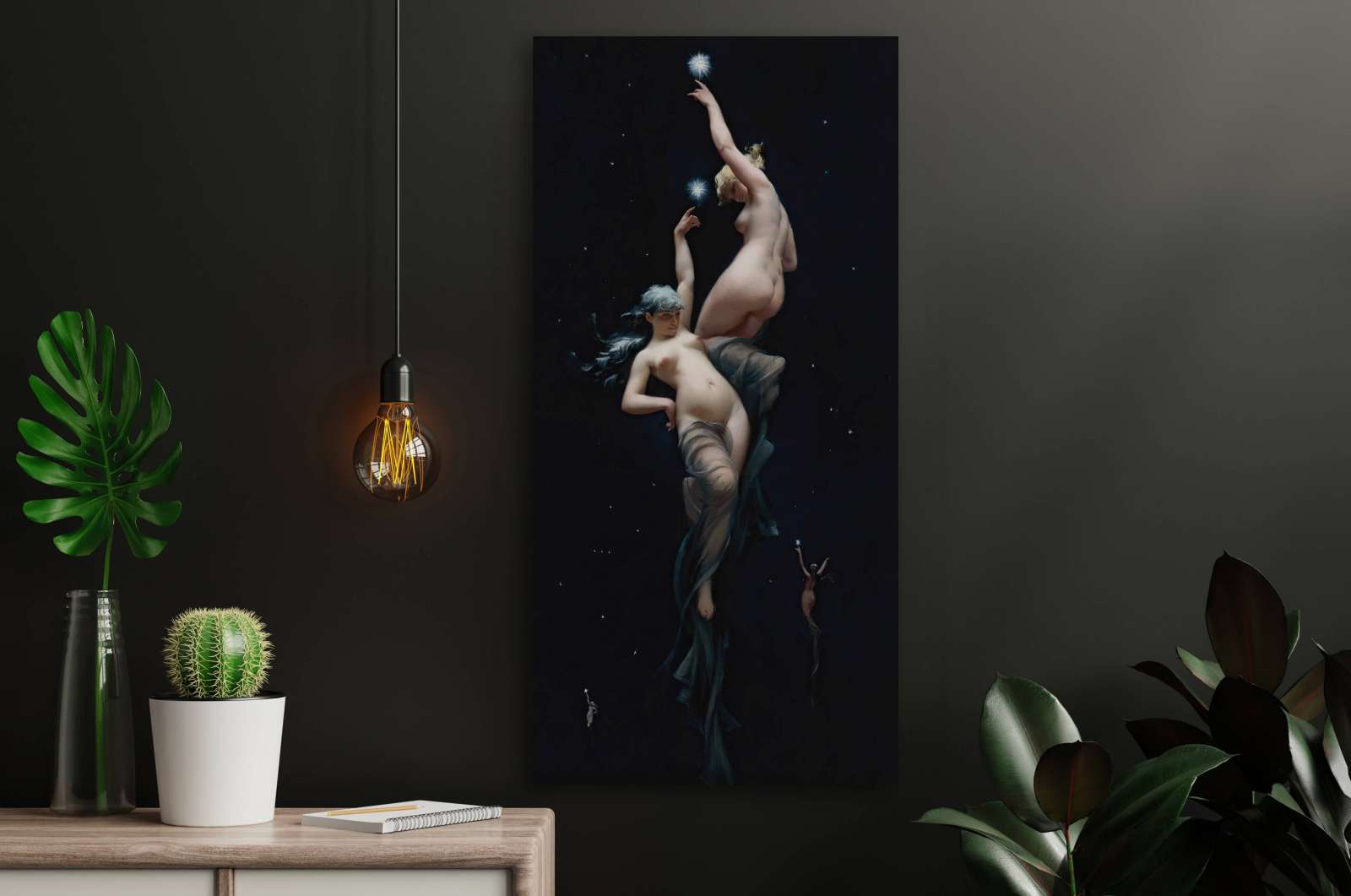 Reprodukcija „Gražuolės mėnulio šviesoje“, Luis Ricardo Falero