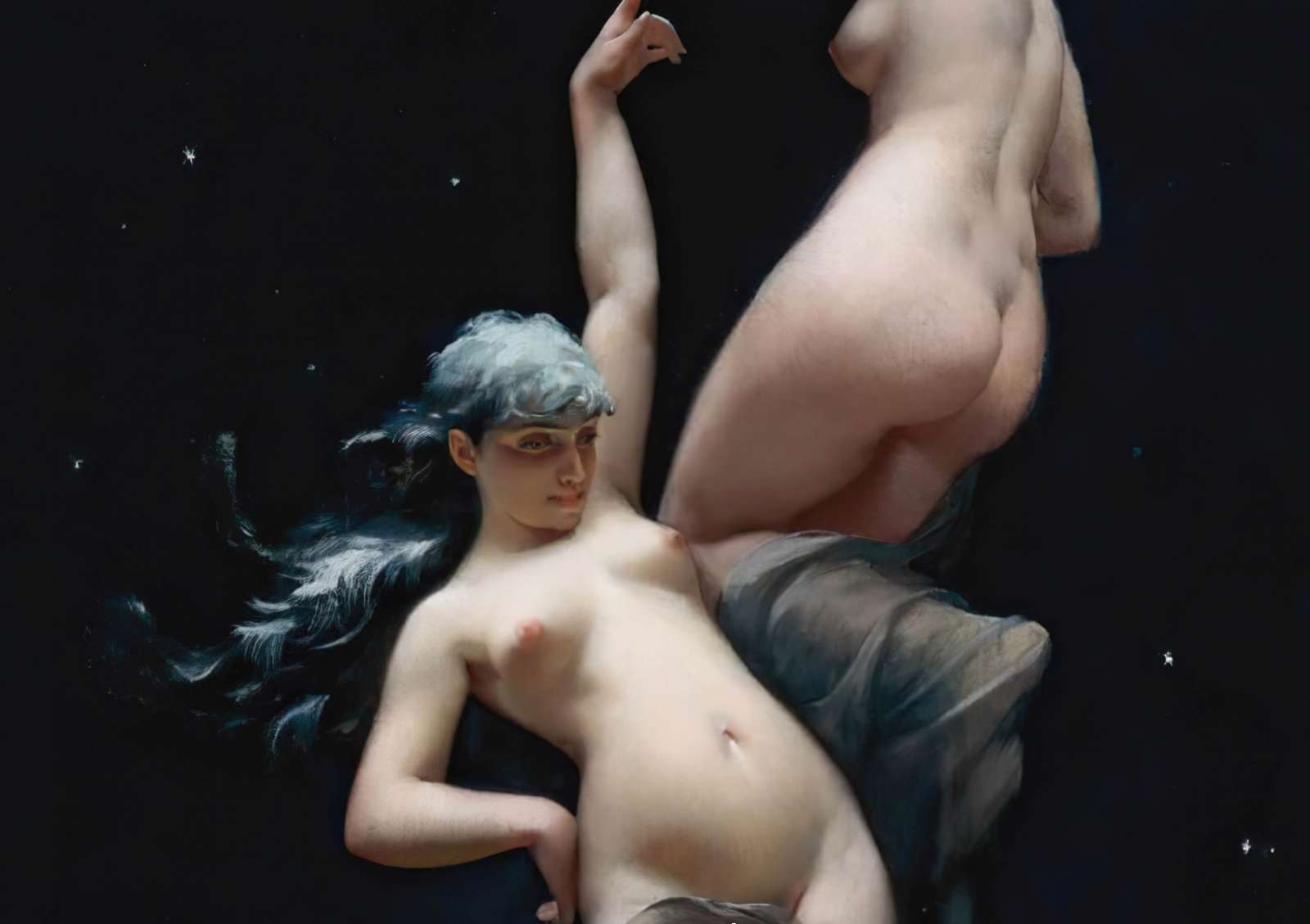 Reprodukcija „Gražuolės mėnulio šviesoje“, Luis Ricardo Falero