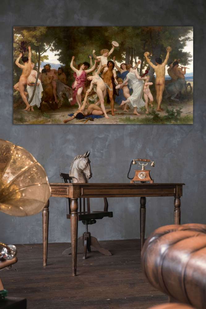 Reprodukcija „Bacho jaunystė“, William Bouguereau
