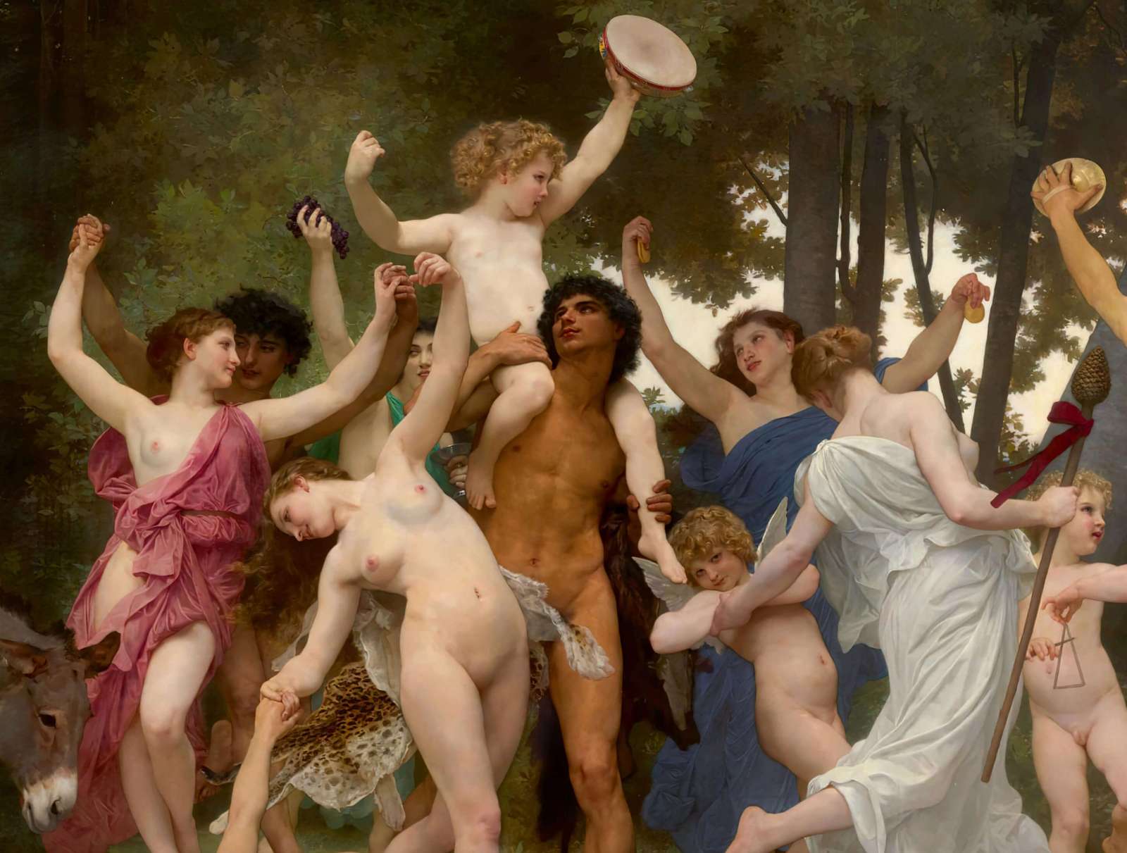 Reprodukcija „Bacho jaunystė“, William Bouguereau