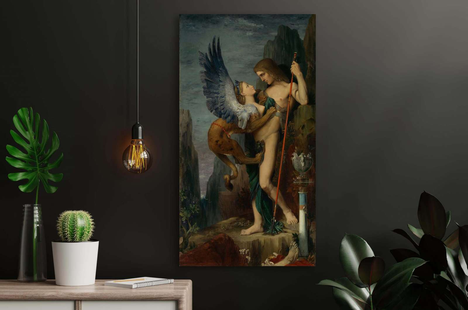 Reprodukcija „Edipas ir sfinksas“, Gustave Moreau