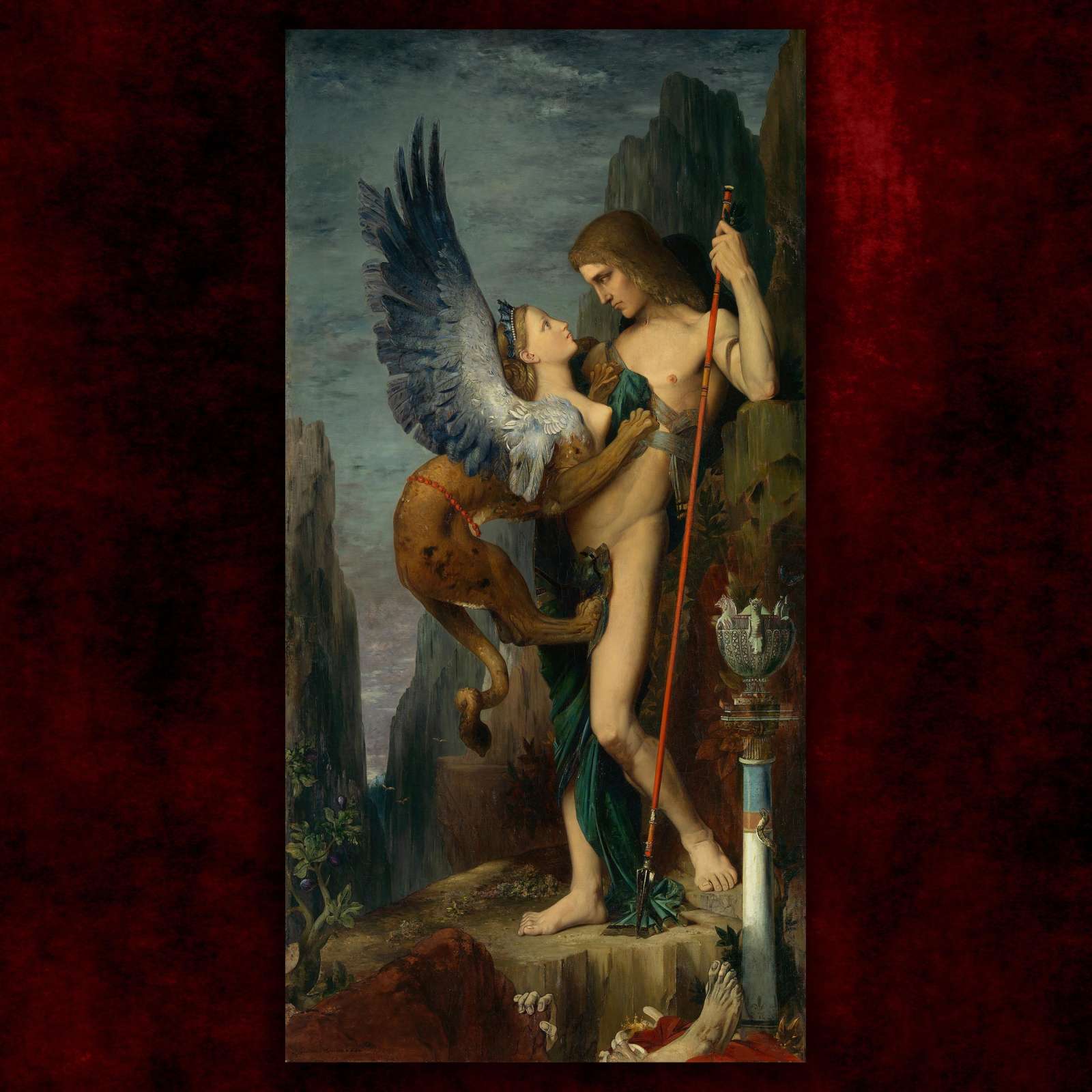 Reprodukcija „Edipas ir sfinksas“, Gustave Moreau
