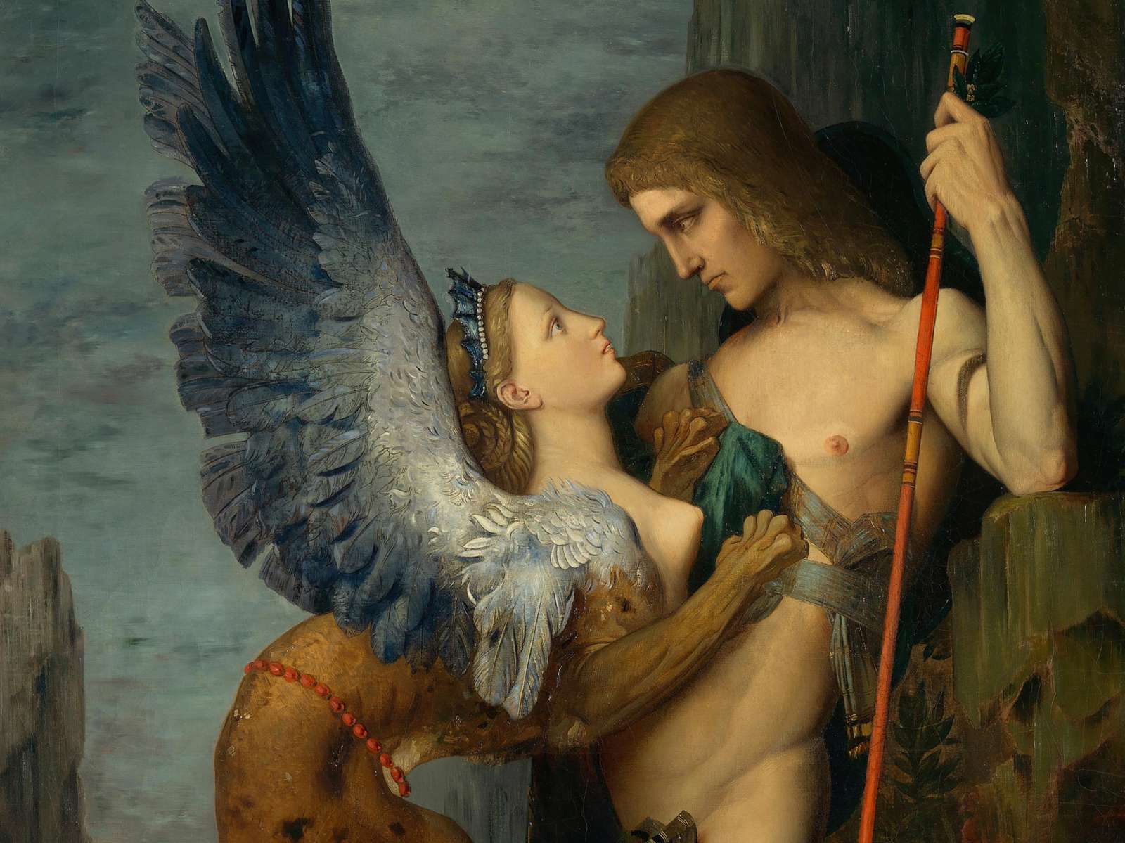 Reprodukcija „Edipas ir sfinksas“, Gustave Moreau