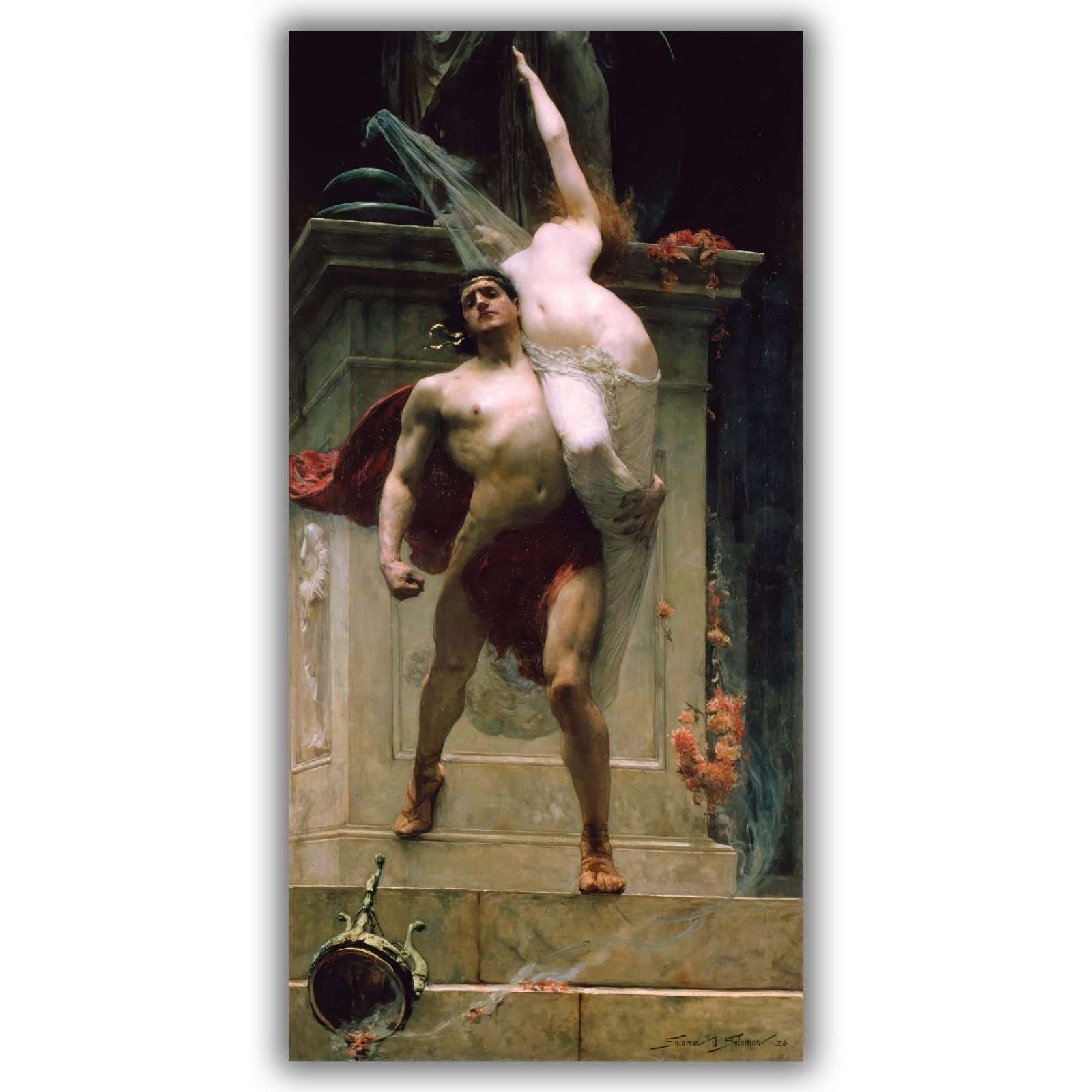 Reprodukcija „Ajaksas ir Kasandra“, Solomon Joseph Solomon (1886)