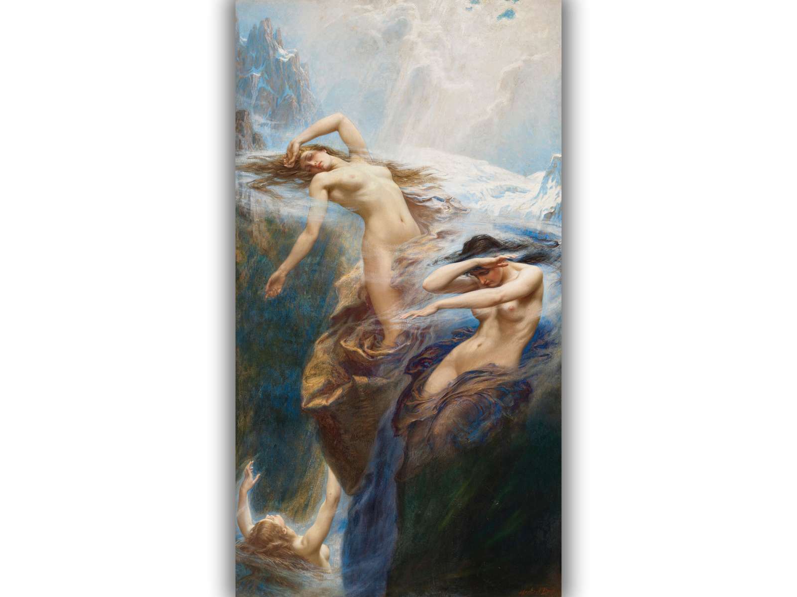 Reprodukcija „Kalnų rūkas“, Herbert James Draper