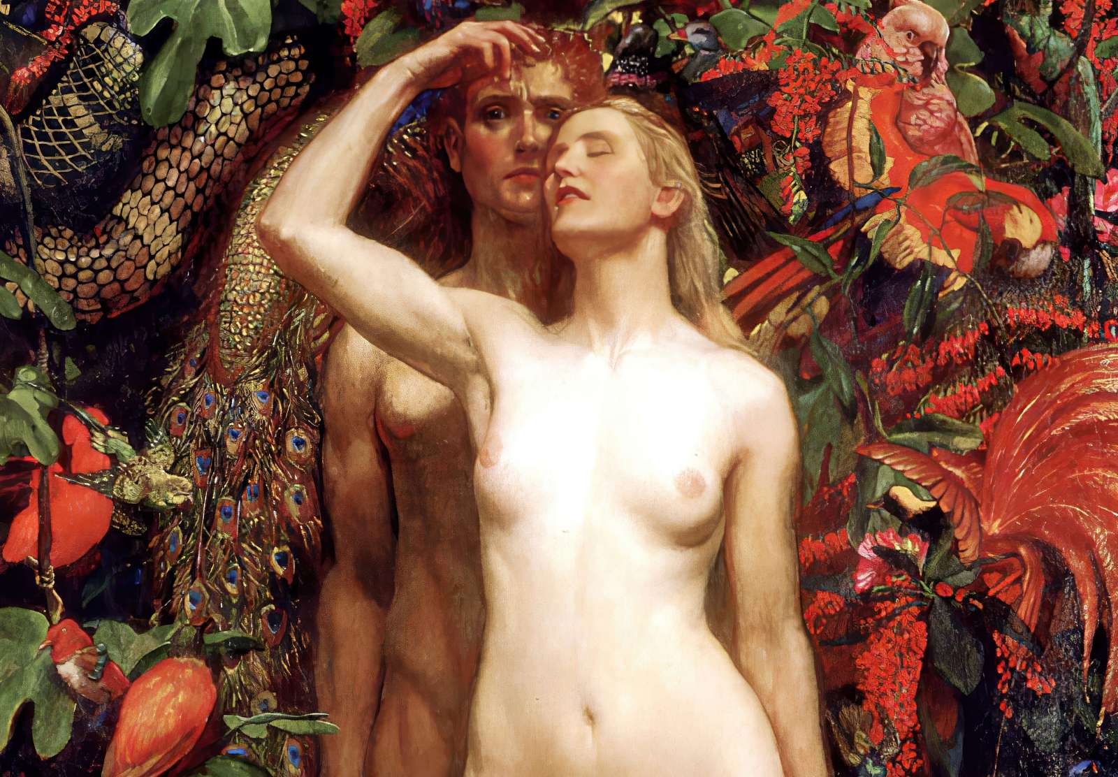 Reprodukcija „Moteris, vyras ir gyvatė“, Byam Shaw