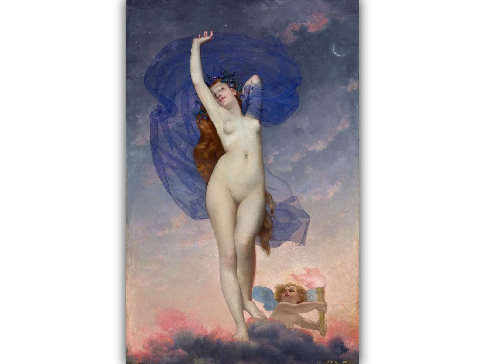 Reprodukcija „Aušra“, Adolphe Alexandre Lesrel (1868)