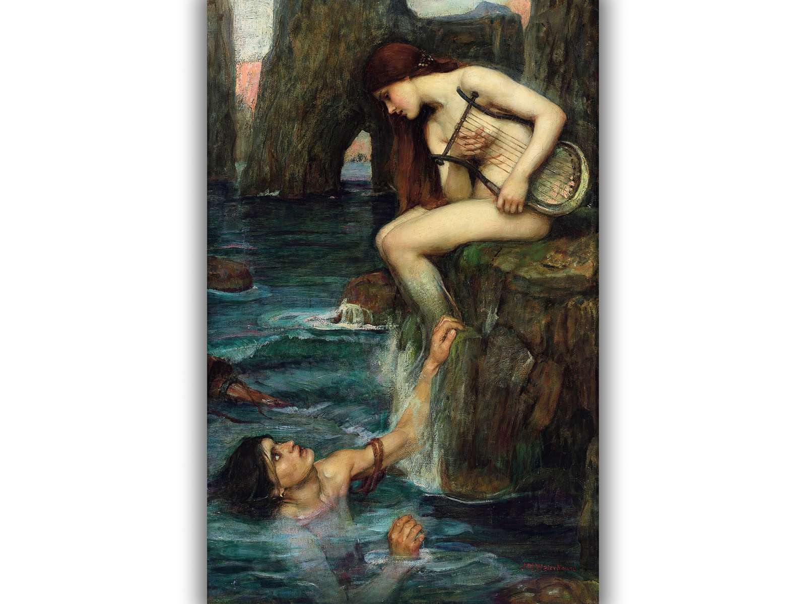 Reprodukcija „Sirena“, John William Waterhouse (1900)