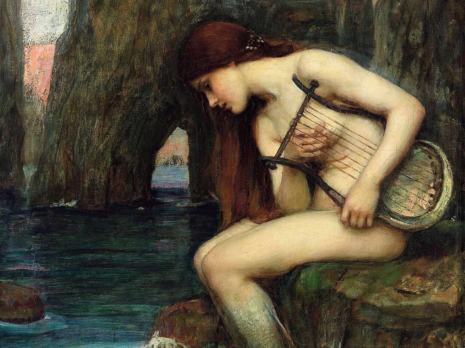 Reprodukcija „Sirena“, John William Waterhouse (1900)