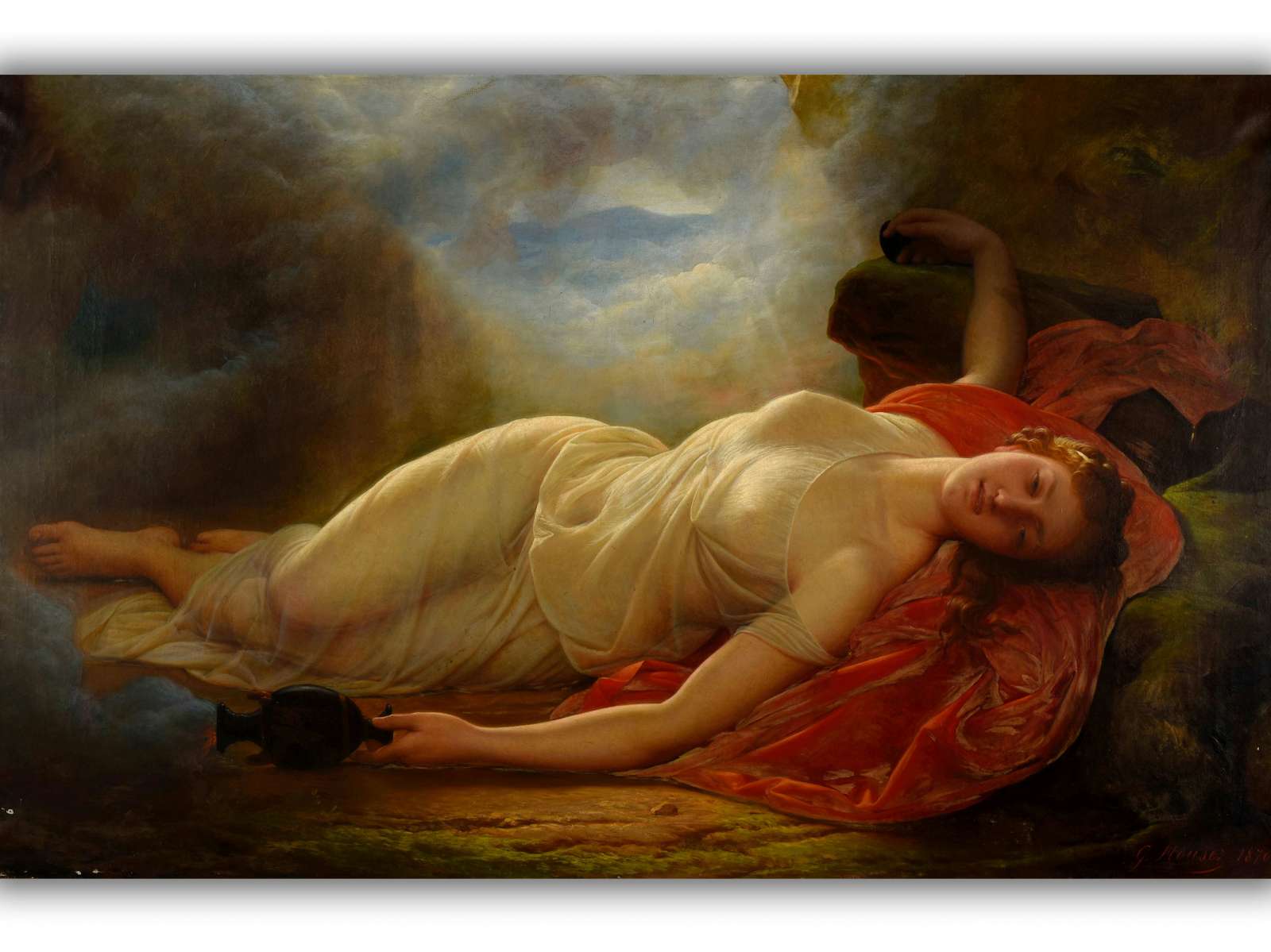 Reprodukcija „Alpstanti Psichė“, Gustave Housez (1870)