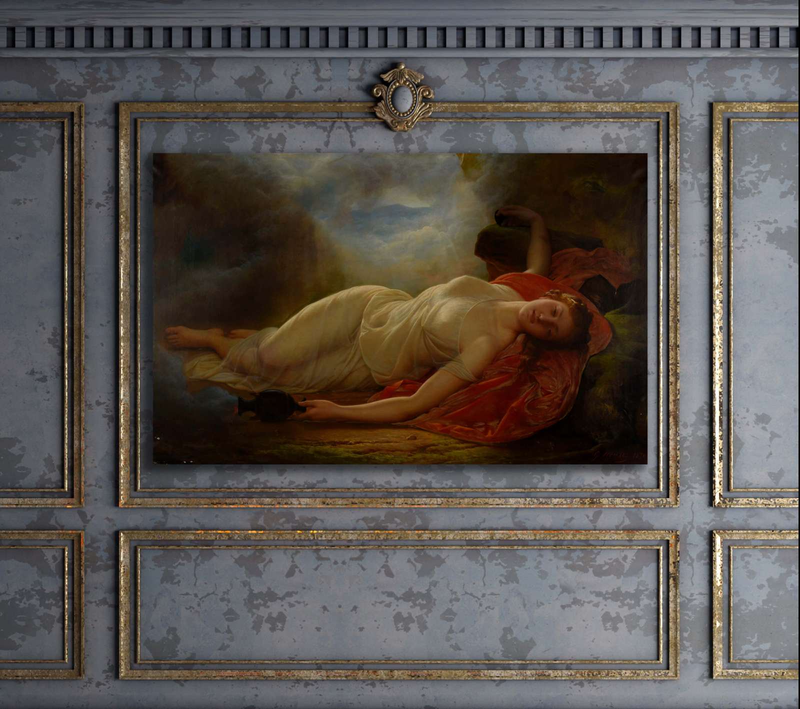 Reprodukcija „Alpstanti Psichė“, Gustave Housez (1870)