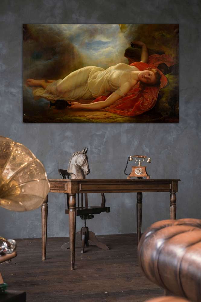 Reprodukcija „Alpstanti Psichė“, Gustave Housez (1870)
