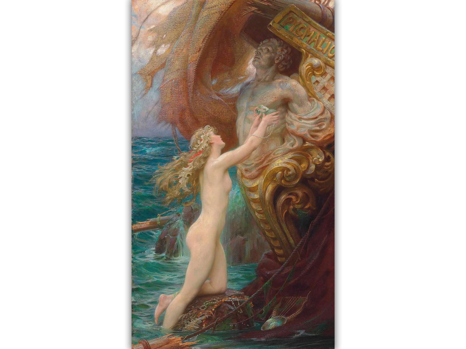 Reprodukcija „Jūros idilė“, Herbert James Draper