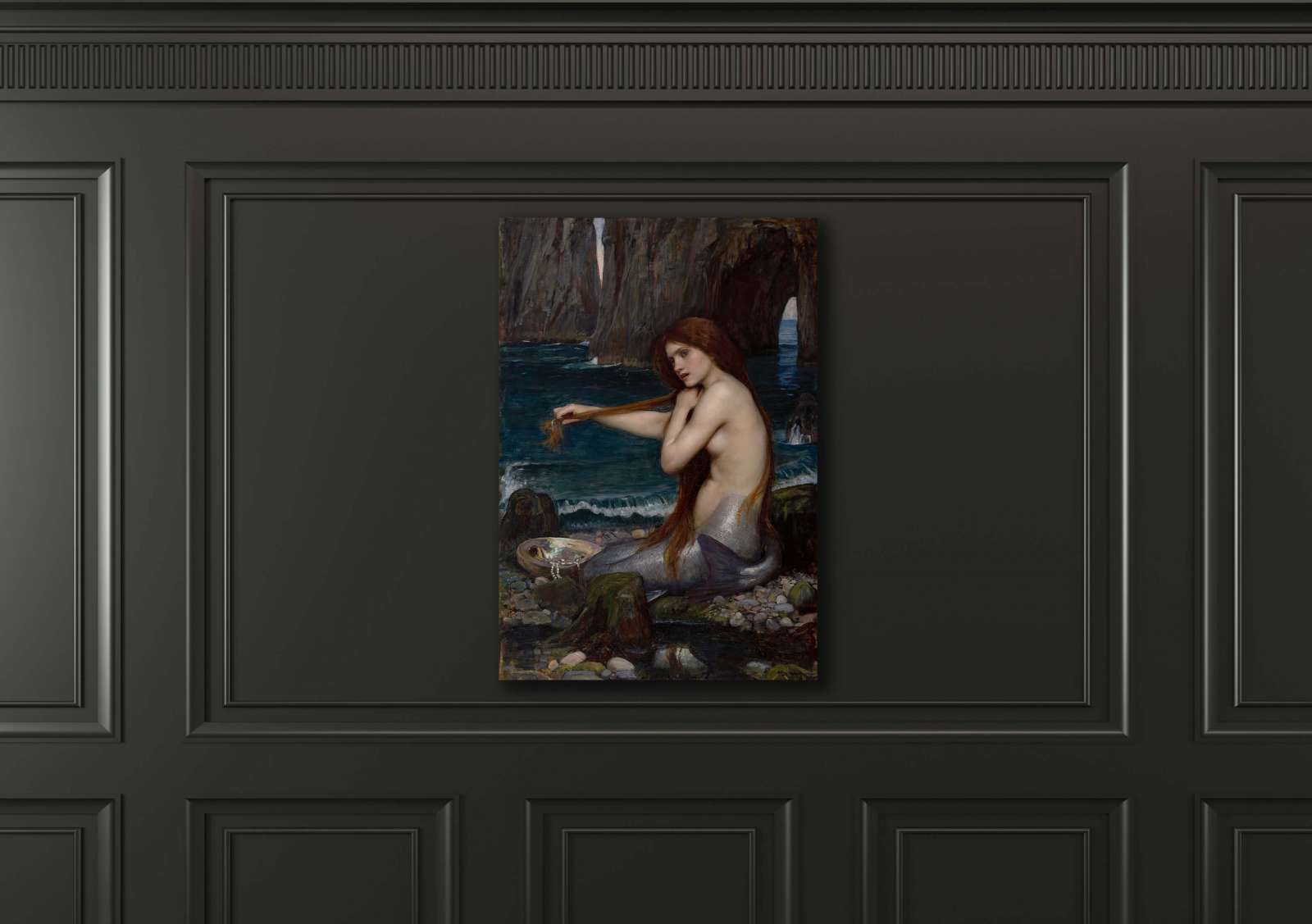 Reprodukcija „Undinė“, John William Waterhouse (1900)